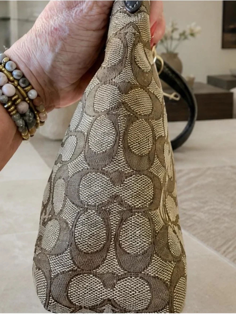 Coach jacquard tote